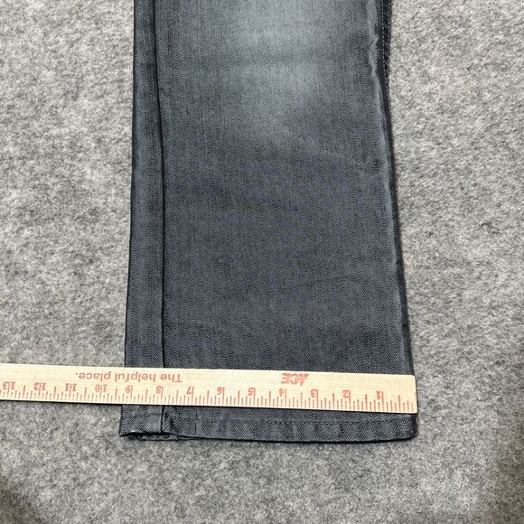 Vintage Sacred Cult Reflective Metallic Bootcut Jeans Mens Size 34x30 Silver - Picture 6 of 9